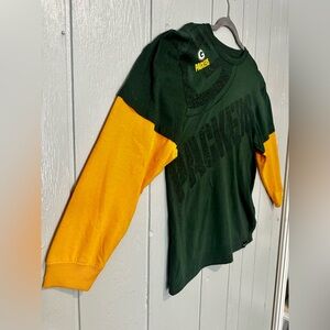 Reebok NFL Green Bay Packers Long Sleeve Shirt Green & Yellow - FINAL PRICE